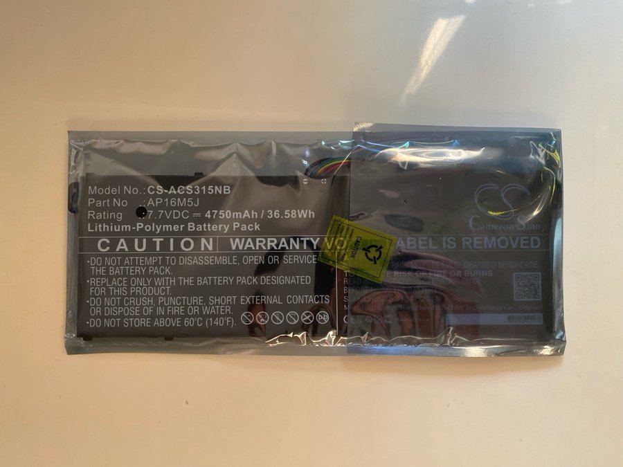 Aftermarket battery for Acer - 77V - 4750mAh - 3658Wh