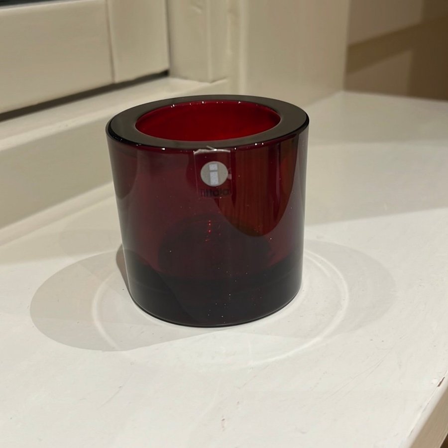 Iittala marimekko kivi ljushållare ljuslykta röd