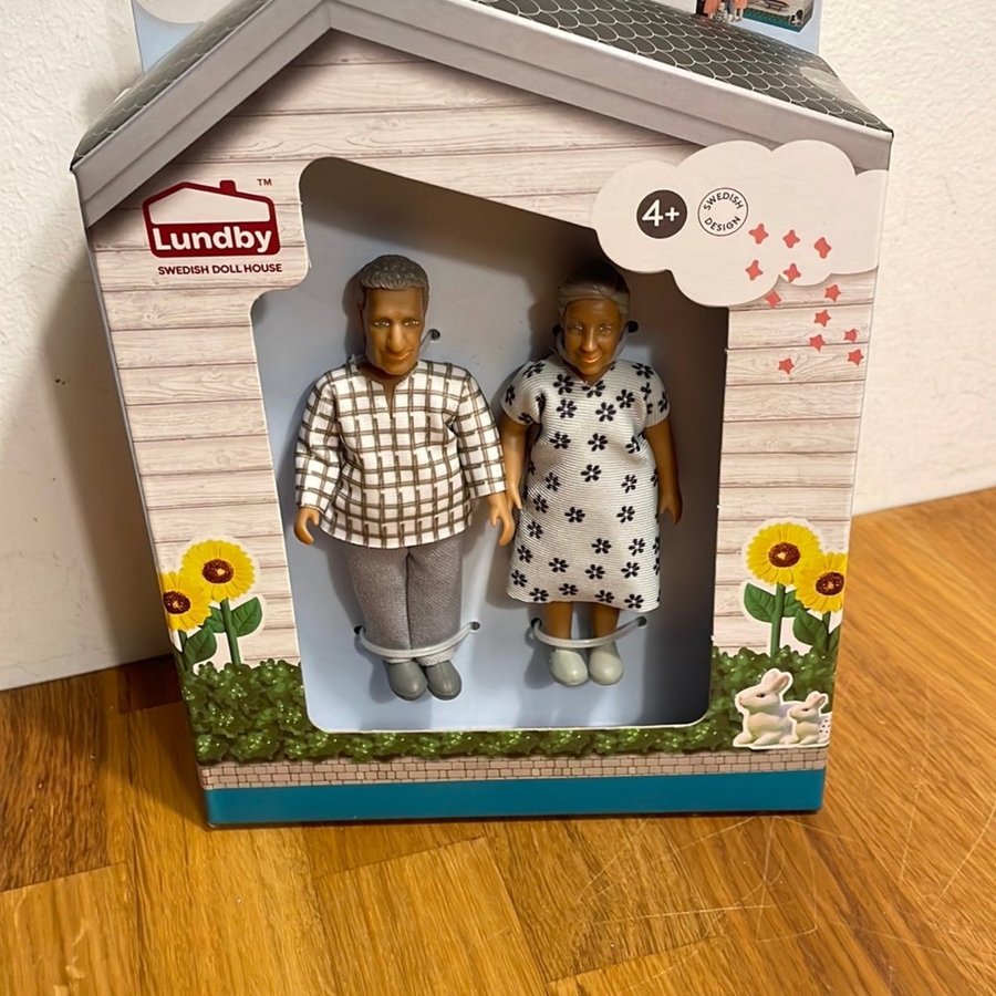 Lundby dockor - Äldre par mormor/farmor och morfar/farfar