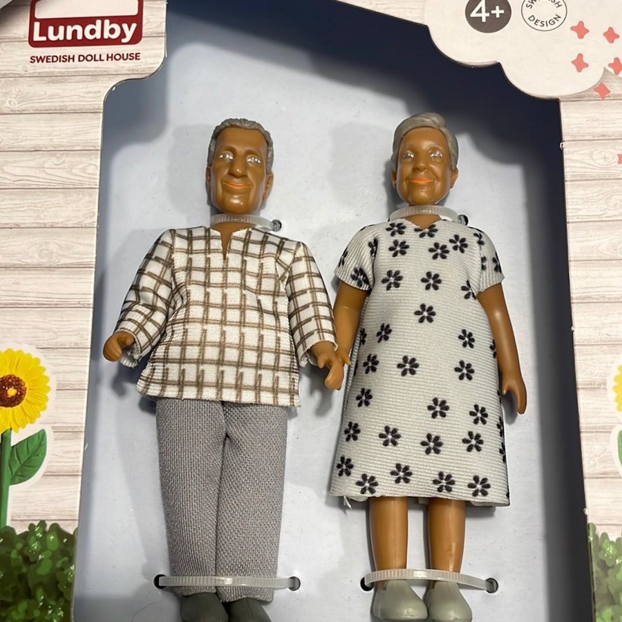 Lundby dockor - Äldre par mormor/farmor och morfar/farfar