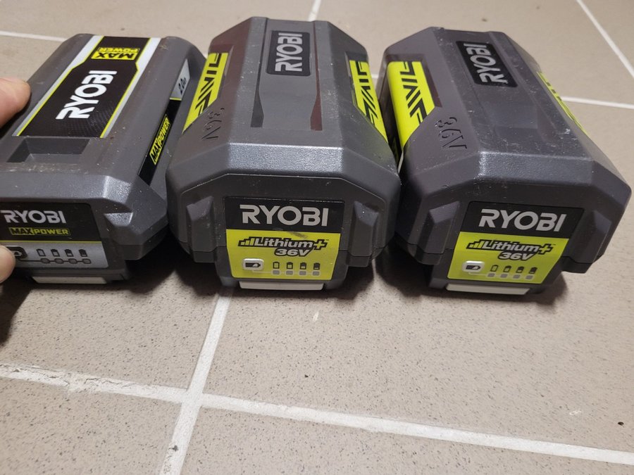 3st Ryobi 36V Batterier