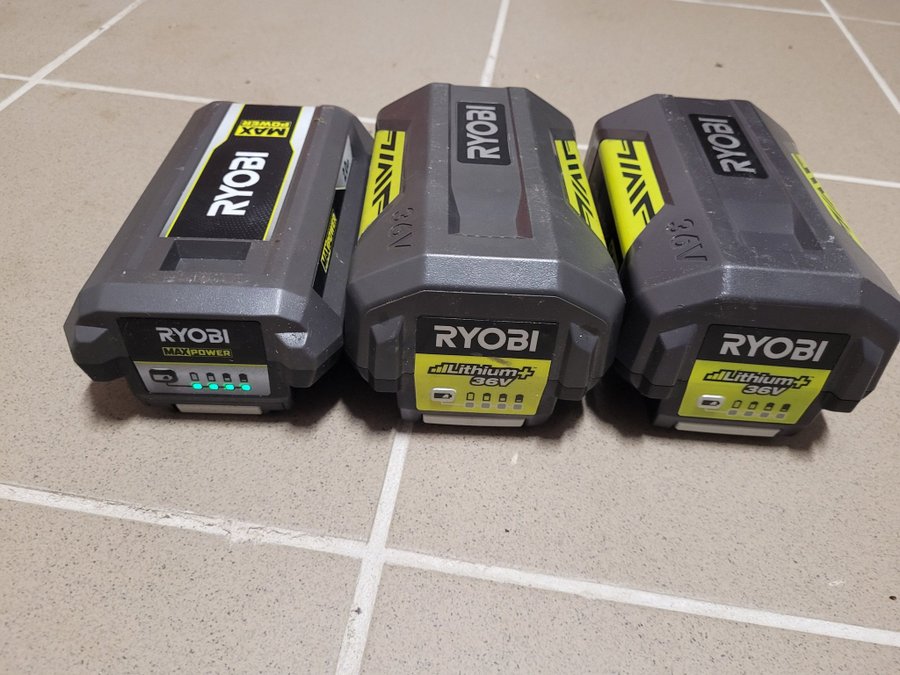 3st Ryobi 36V Batterier