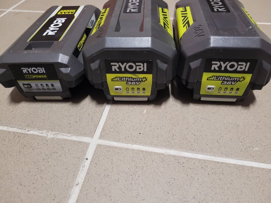 3st Ryobi 36V Batterier