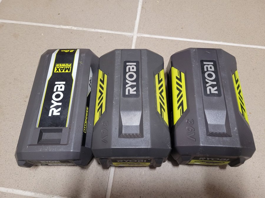 3st Ryobi 36V Batterier