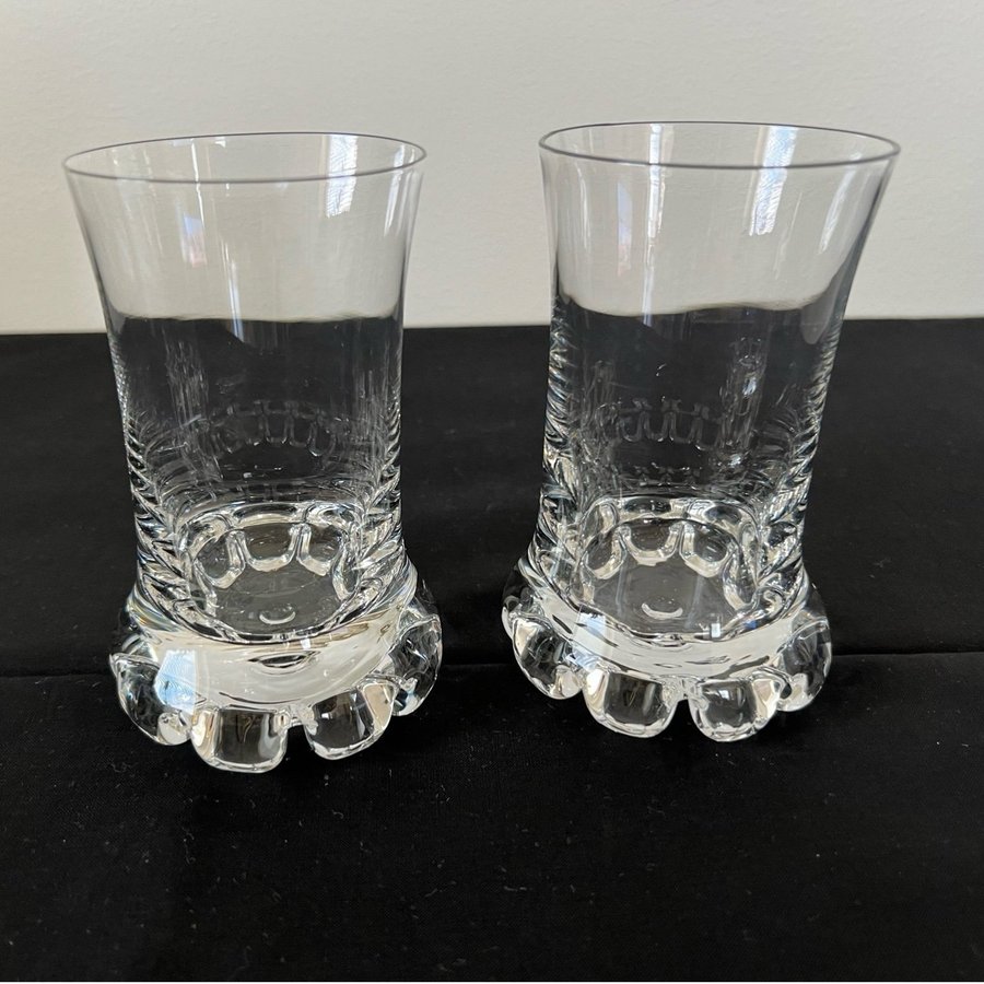 2 st Kosta Boda Highball Grogglas ölglas Buster Göran Wärff, 70-tal Retro