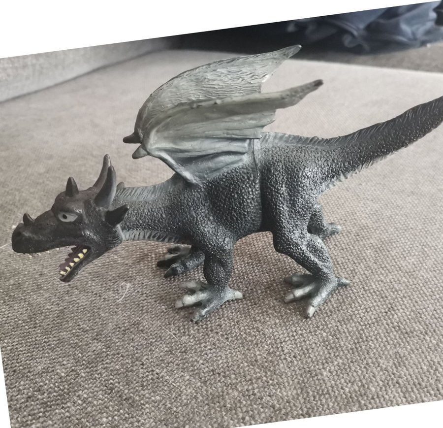 Grå plastdrake, ca 15 cm