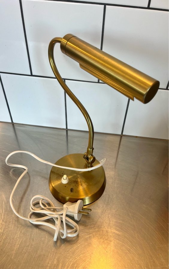 Vintage Pianolampa ”UA” Mässing Bordslampa Lampa