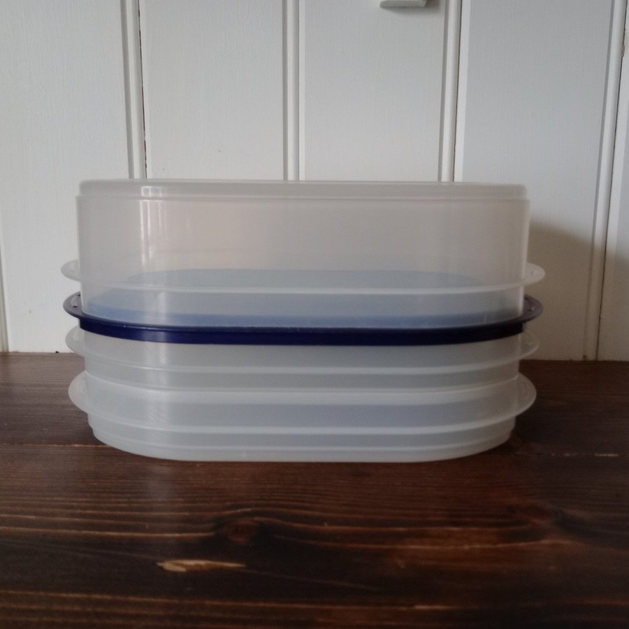 Tupperware kombikyl / påläggsburk 1500  2st 700 ml blå