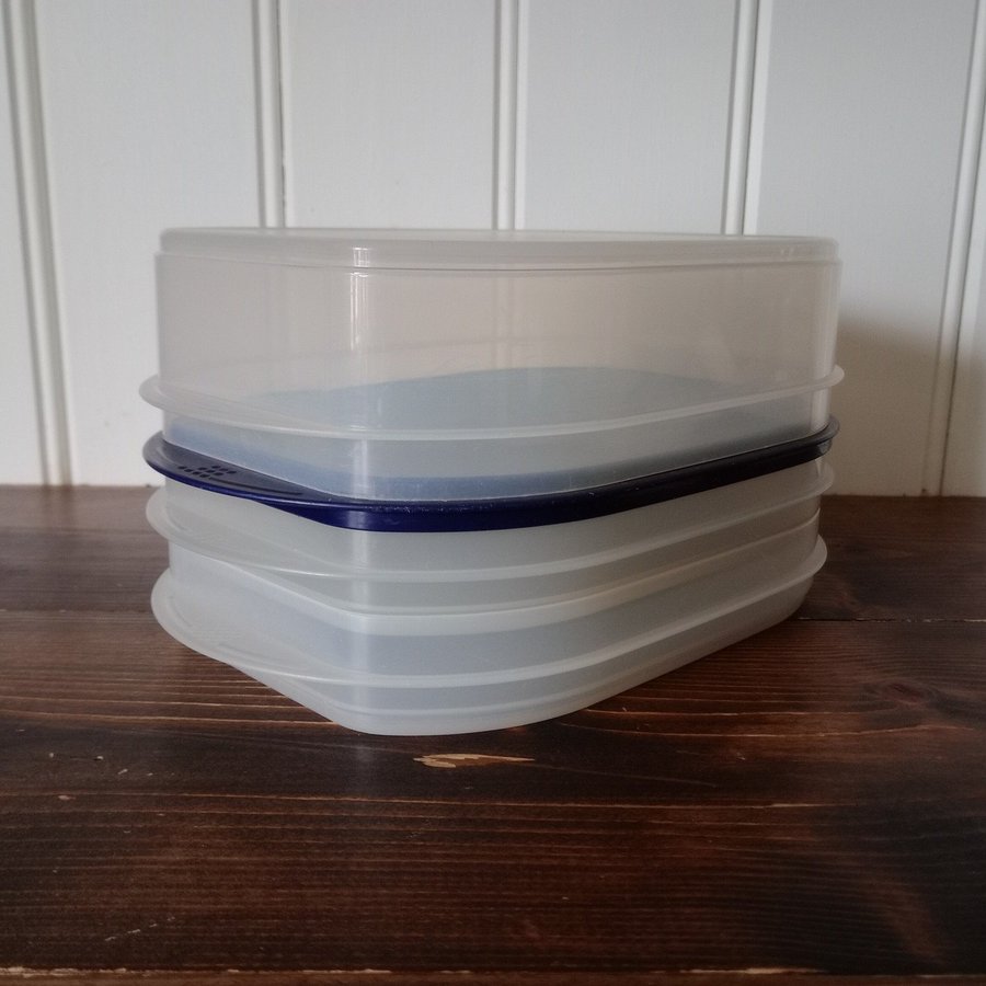 Tupperware kombikyl / påläggsburk 1500  2st 700 ml blå