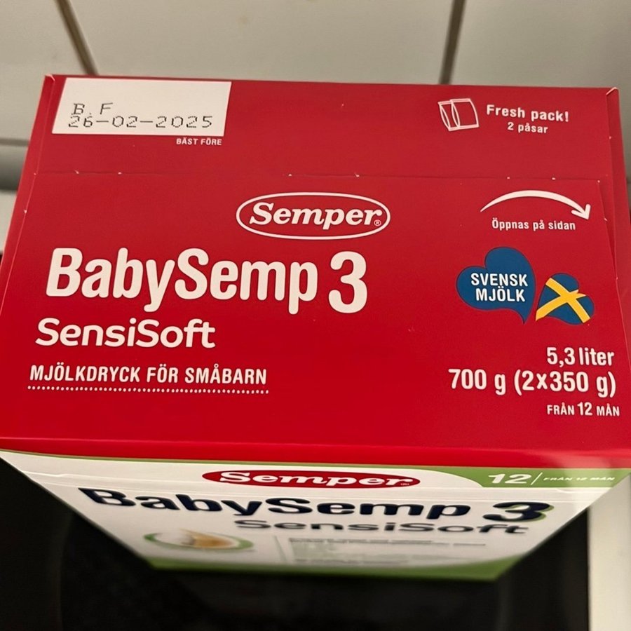 Oöppnad BabySemp 3 SensiSoft