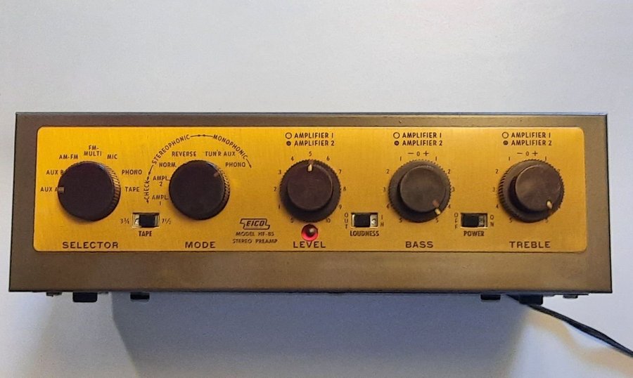 Eico Model HF-85 Stereo Preamplifier rörförstärkare