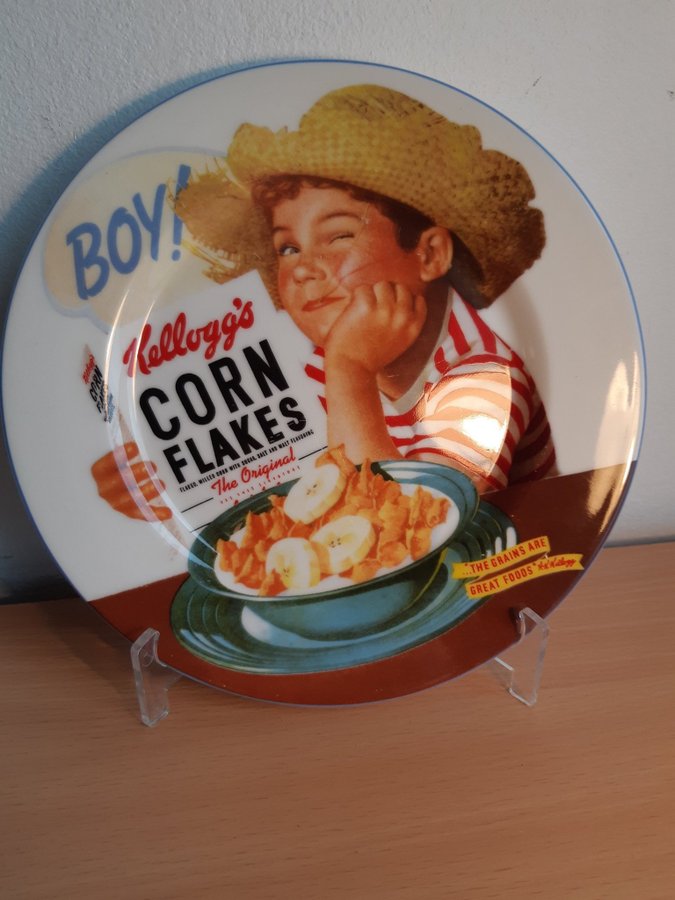 Vintage Kellogg's Corn Flakes Tallrik  Mugg  Skål Rosti Mepal Danmark