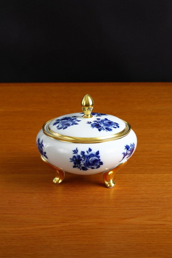 ROYAL BAVARIA LOCKASK BURK GERMANY KPM porslin cobalt vintage retro