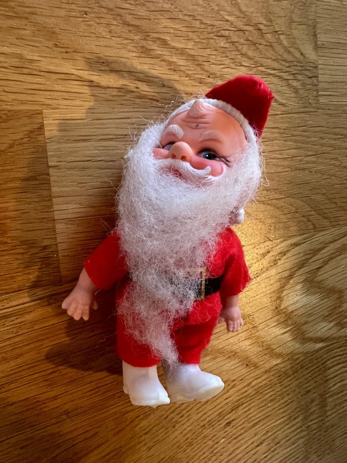 Äldre antik söt liten Tomte Jultomte Figur 10 cm figurin