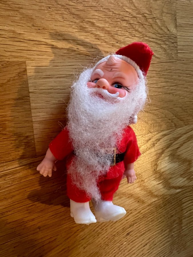 Äldre antik söt liten Tomte Jultomte Figur 10 cm figurin