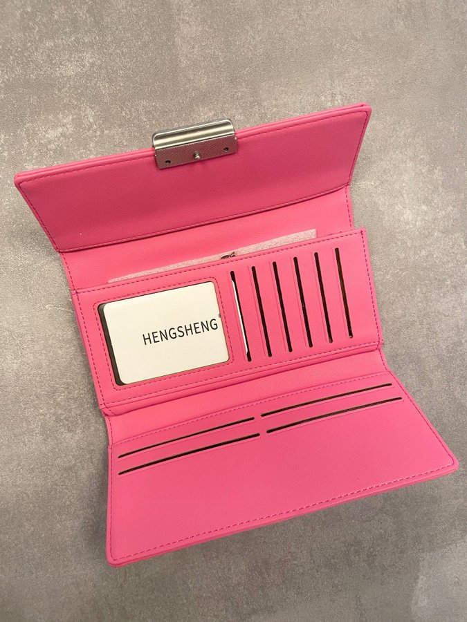 Hengsheng New Women's Wallet Rosa Plånbok Läderimitation Rymlig