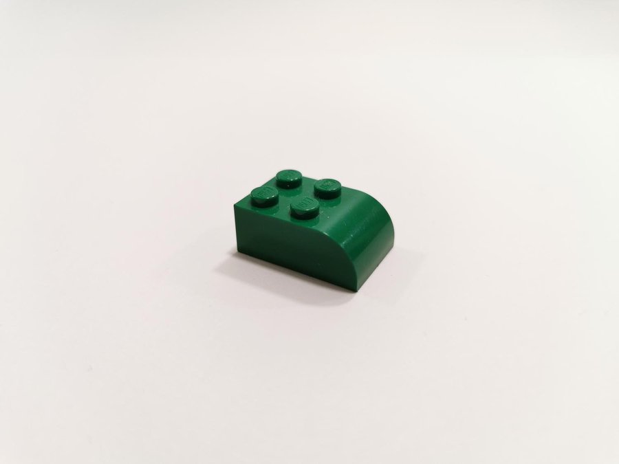 Lego - slope - curved - böjd - 3x2 - part 6215 - grön