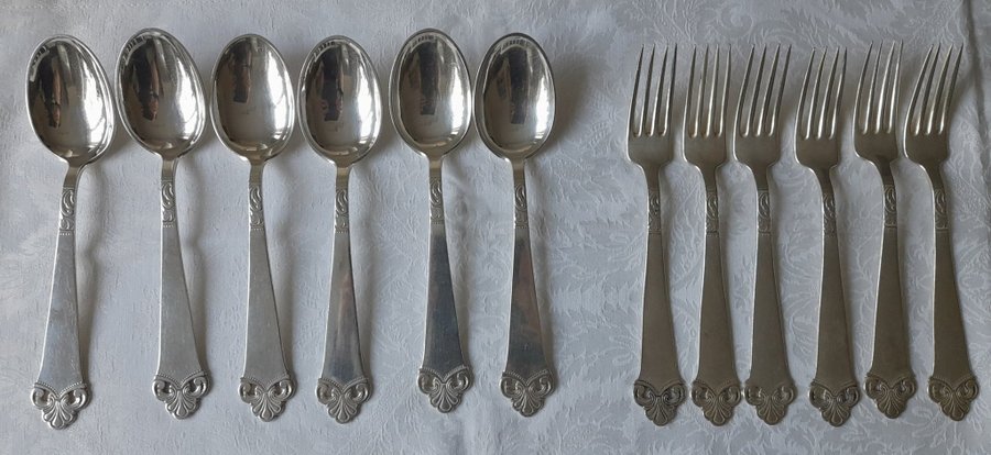 Norska Vintage Silverpläterade Bestick