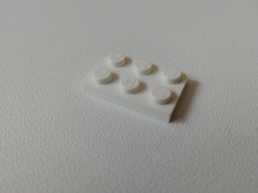 Lego - plate - platt - bas - 2x3 - part 3021 - vit