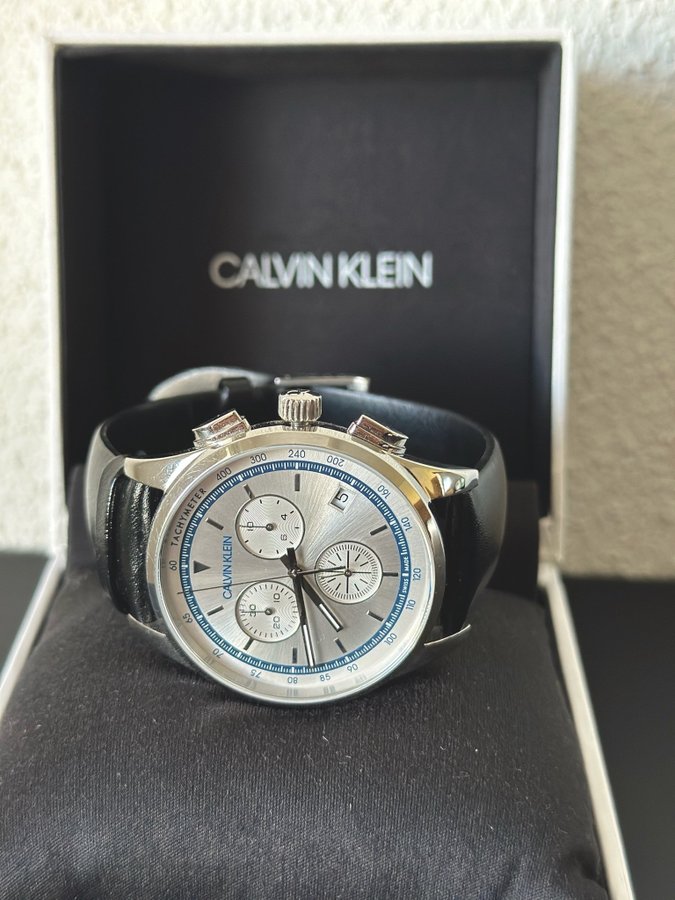 Calvin Klein Chronograph 42mm Herrarmbandsur | Läder | Safirglas