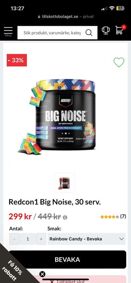 Redcon1 Big Noise 30 serv. Watermelon