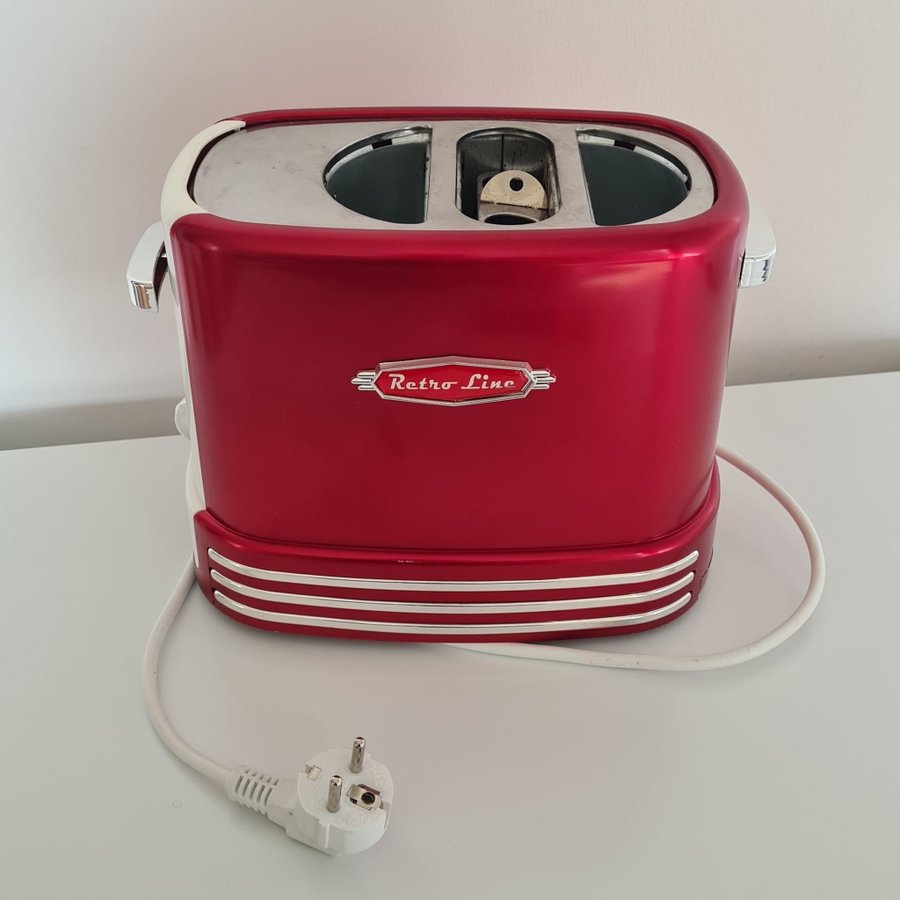 Korvgrill - RETRO LINE - Korvmoj - Grillkorv - Hot dog toaster - Röd