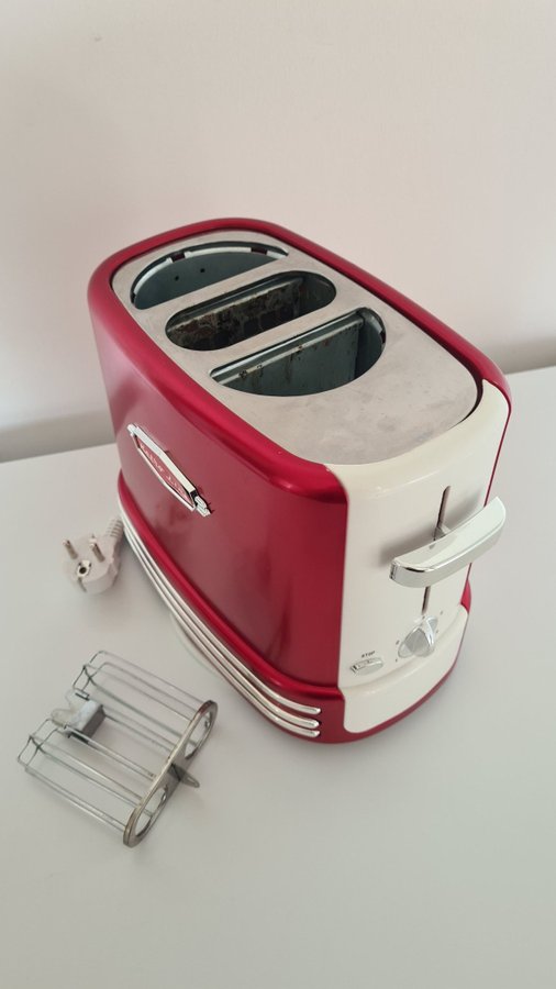 Korvgrill - RETRO LINE - Korvmoj - Grillkorv - Hot dog toaster - Röd