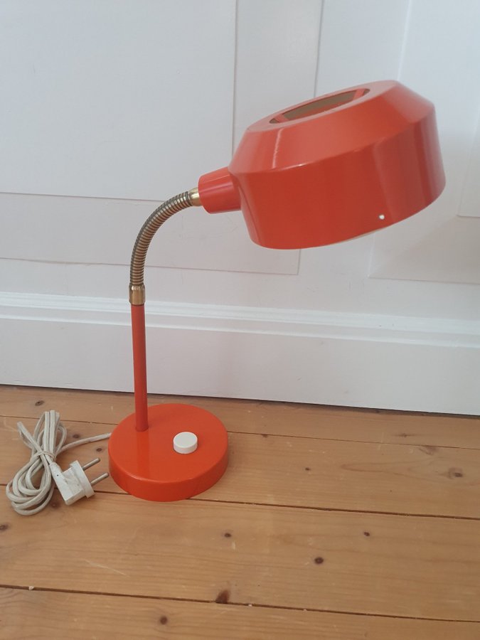 Retro Vintage Orange Bordslampa AJH 6 ?Design Hans Agne Jakobsson