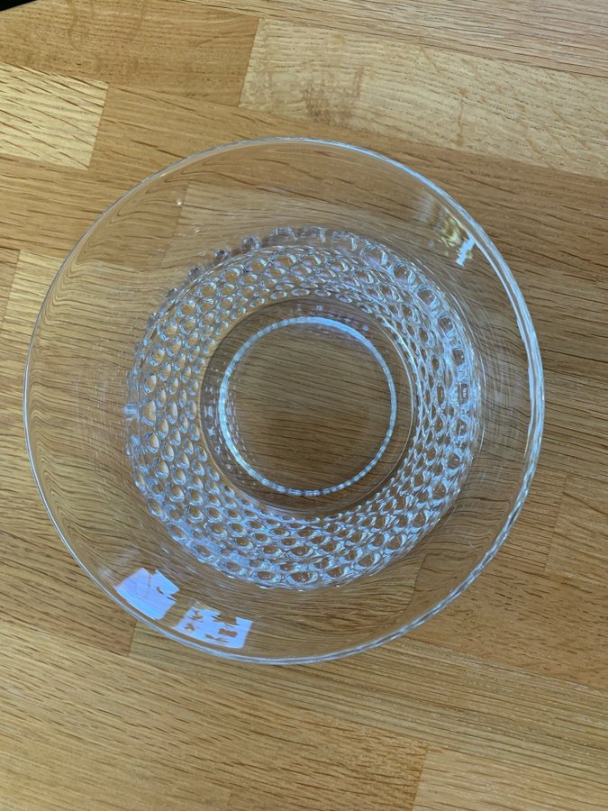 IITTALA FINLAND SAARA HOPEA NÄPPYLÄ NUUTAJÄRVI KROKUS NOPPSKÅL GLAS SKÅL VAS