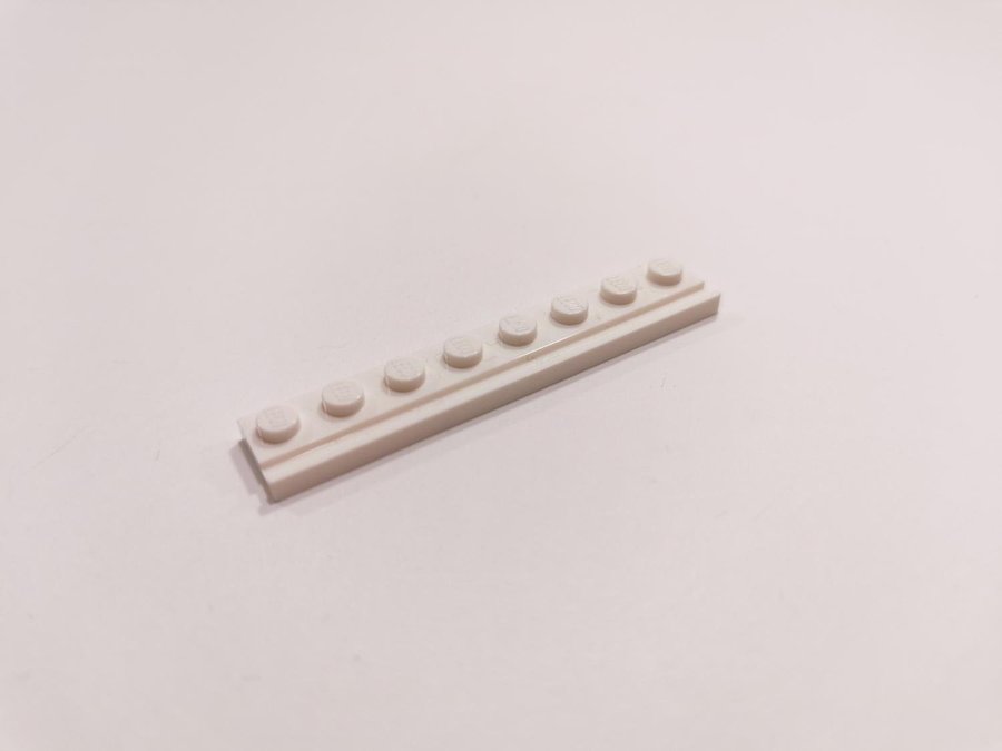 Lego - plate - rail - mod - 1x8 - part 4510 - vit