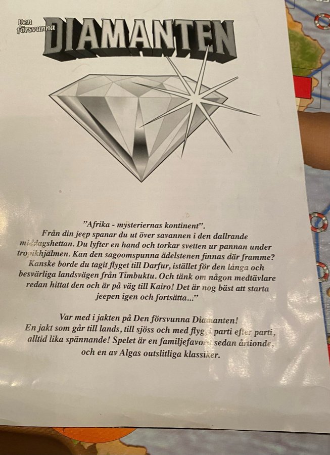 Den försvunna Diamanten - Brädspel