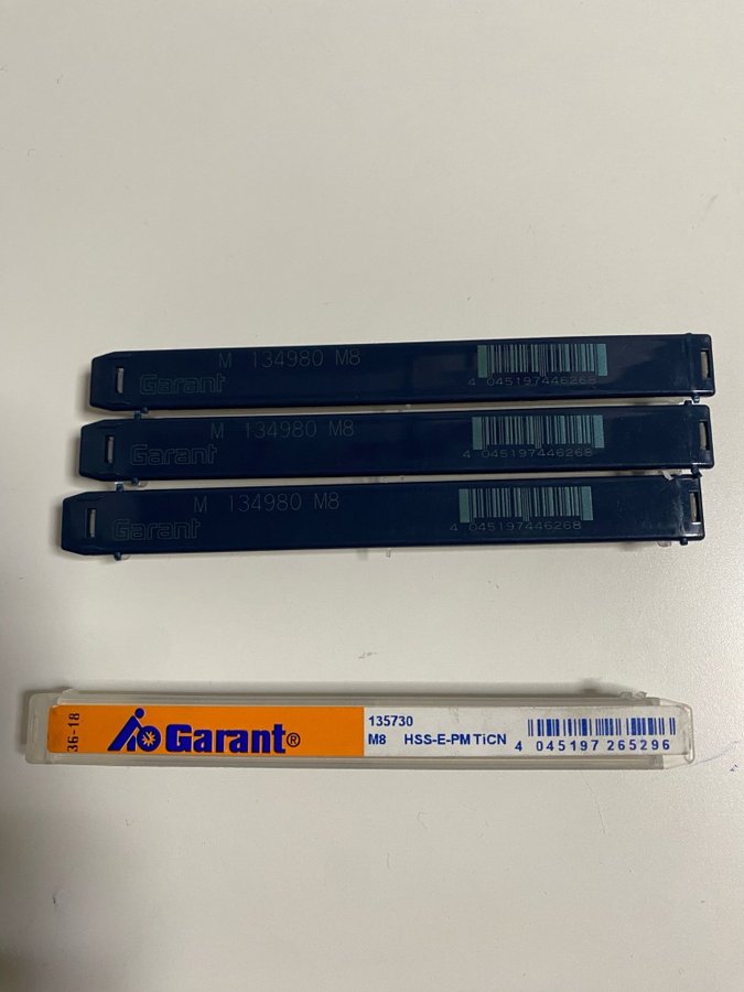 8 x Garant Precitool Maschinengewindebohrer M8 Neu OVP