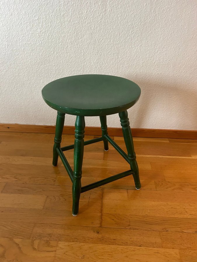 IKEA Edward, grön Pall i trä, vintage