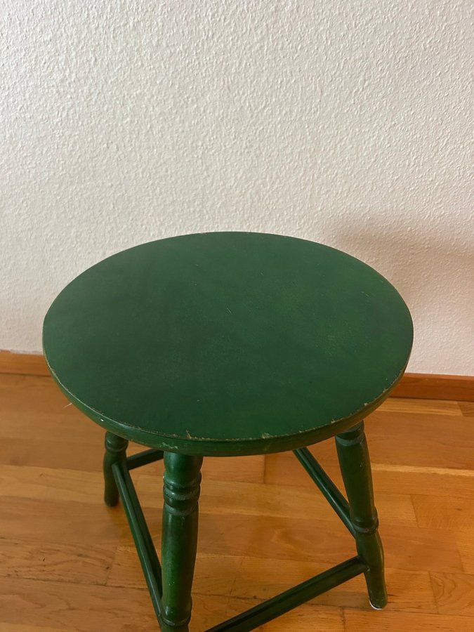 IKEA Edward, grön Pall i trä, vintage