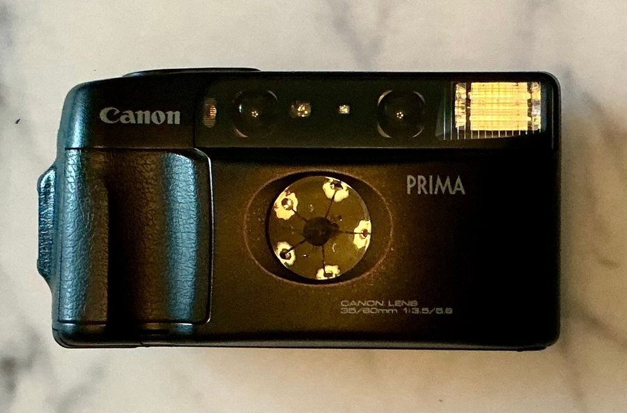 Canon Prima Tele Kamera fullformat (24x36mm) och halvformat (17x24mm)