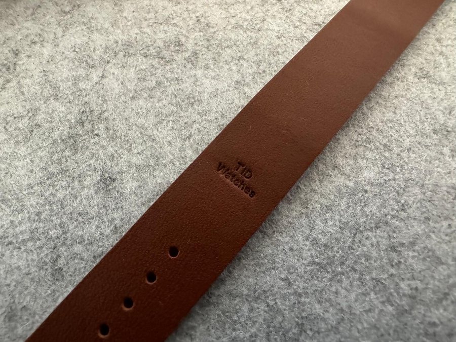 TID Watches Svart Läderrem NATO-strap i Äkta Kalvläder 21 mm - Brunt