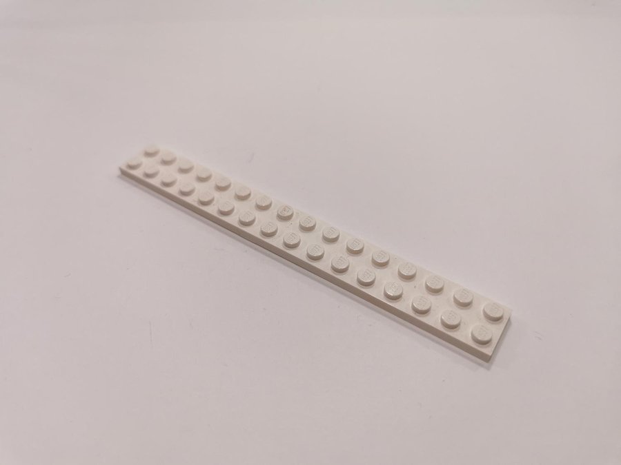 Lego - plate - platt - bas - 2x16 - part 4282 - vit