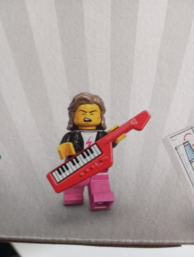 Lego minifigures series 20 80s musician, oöppnad!