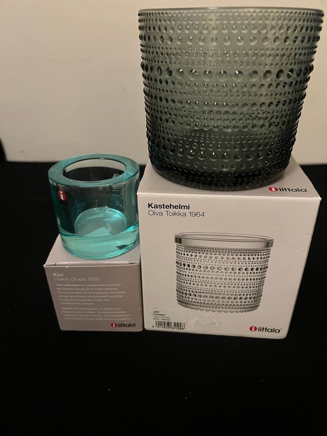 Iittala Kastehelmi  Kivil ljuslyktor