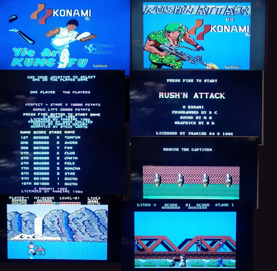 Rush'n Attack + Yie Ar Kung Fu (Konami) - Lös Disk ->TESTAD<- Commodore 64