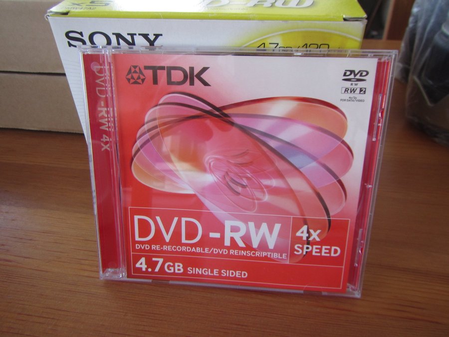 5 st TDK DVD-RW 4x 4.7GB