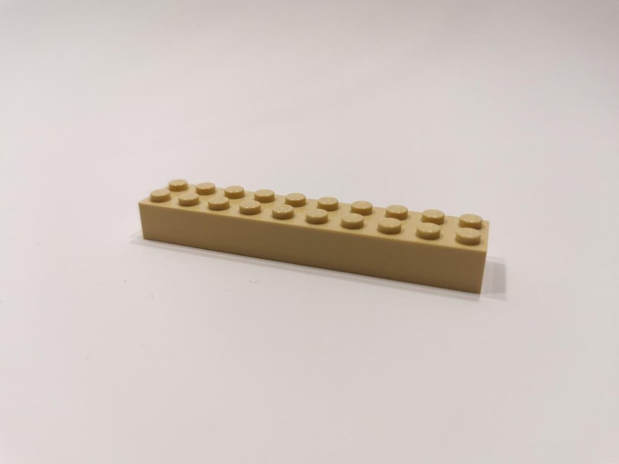 Lego - brick - bas - hög - 2x10 - part 3006 - ljusbiege (tan)