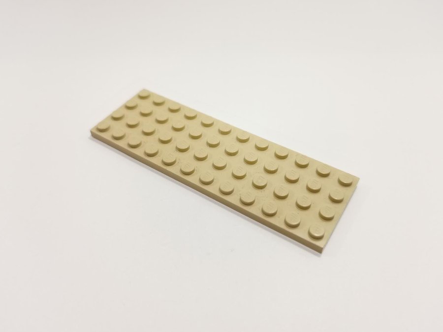 Lego - platta - plate - 4x12 - part 3029 - ljusbiege (tan)