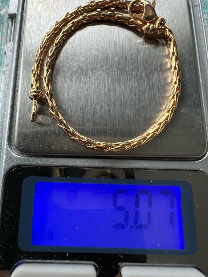 Armband, stämplat 18k guldpläterat