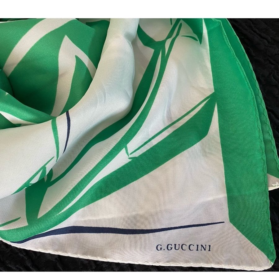 G Guccini grön scarf sjal vintage