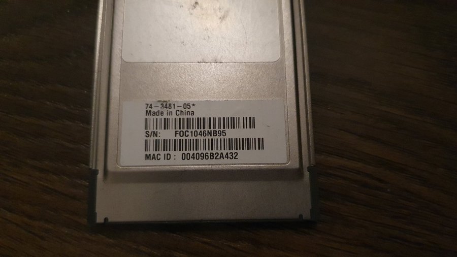 Cisco Aironet 802.11a/b/g wireless pcmcia adapter nätverkskort