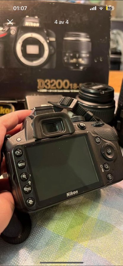 Nikon D3200 med tillbehör