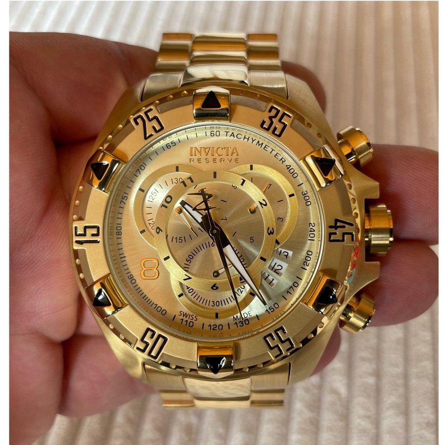 Invicta Reserve Chronograph Guld Klocka