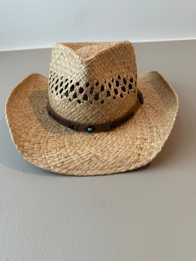 Oanvänd Stråhatt Från Stetson Western Raffia Straw Size L (58/59)