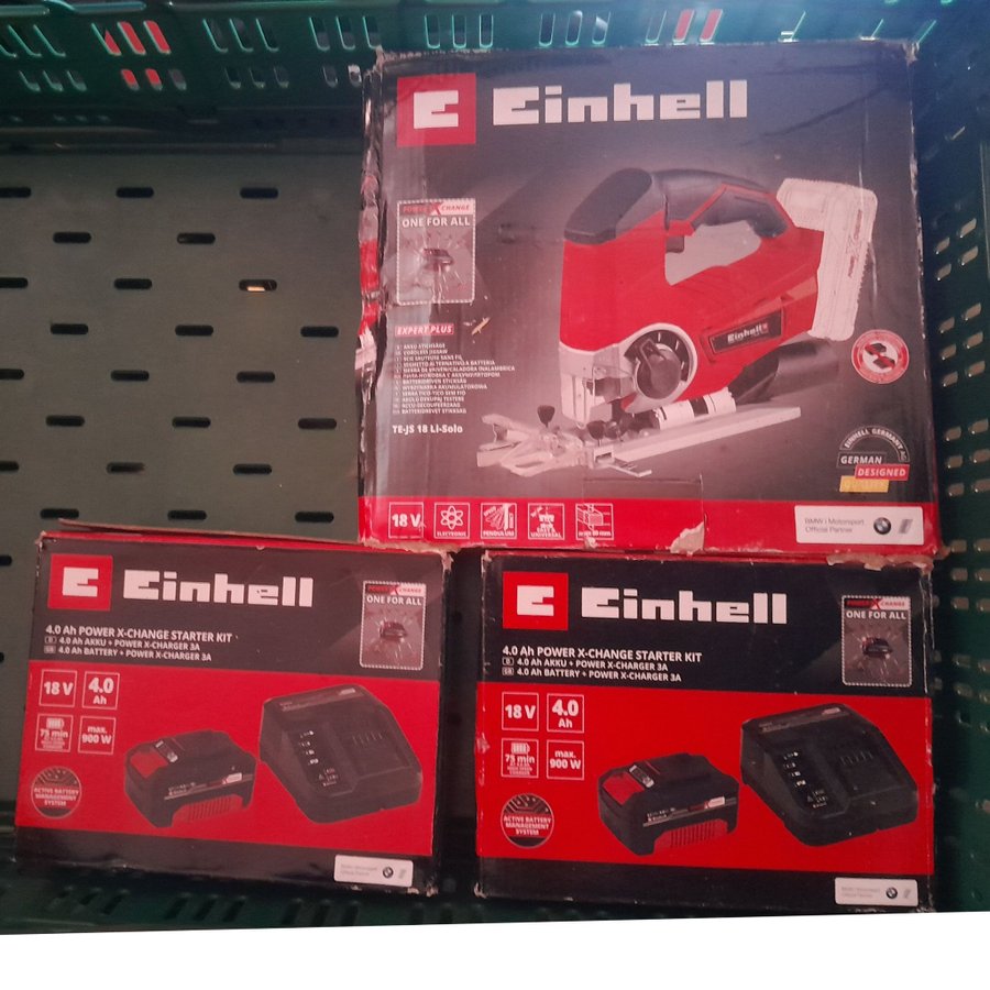 Einhell TE-JS 18 Li-Solo Saven + 2 Batterier + 2 Ladere